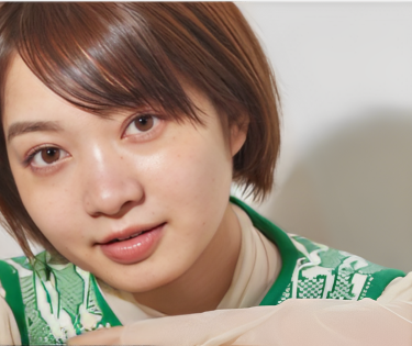 こちらを見つめている女性